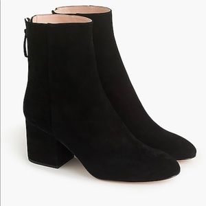 Black Suede J.Crew Ankle Booties